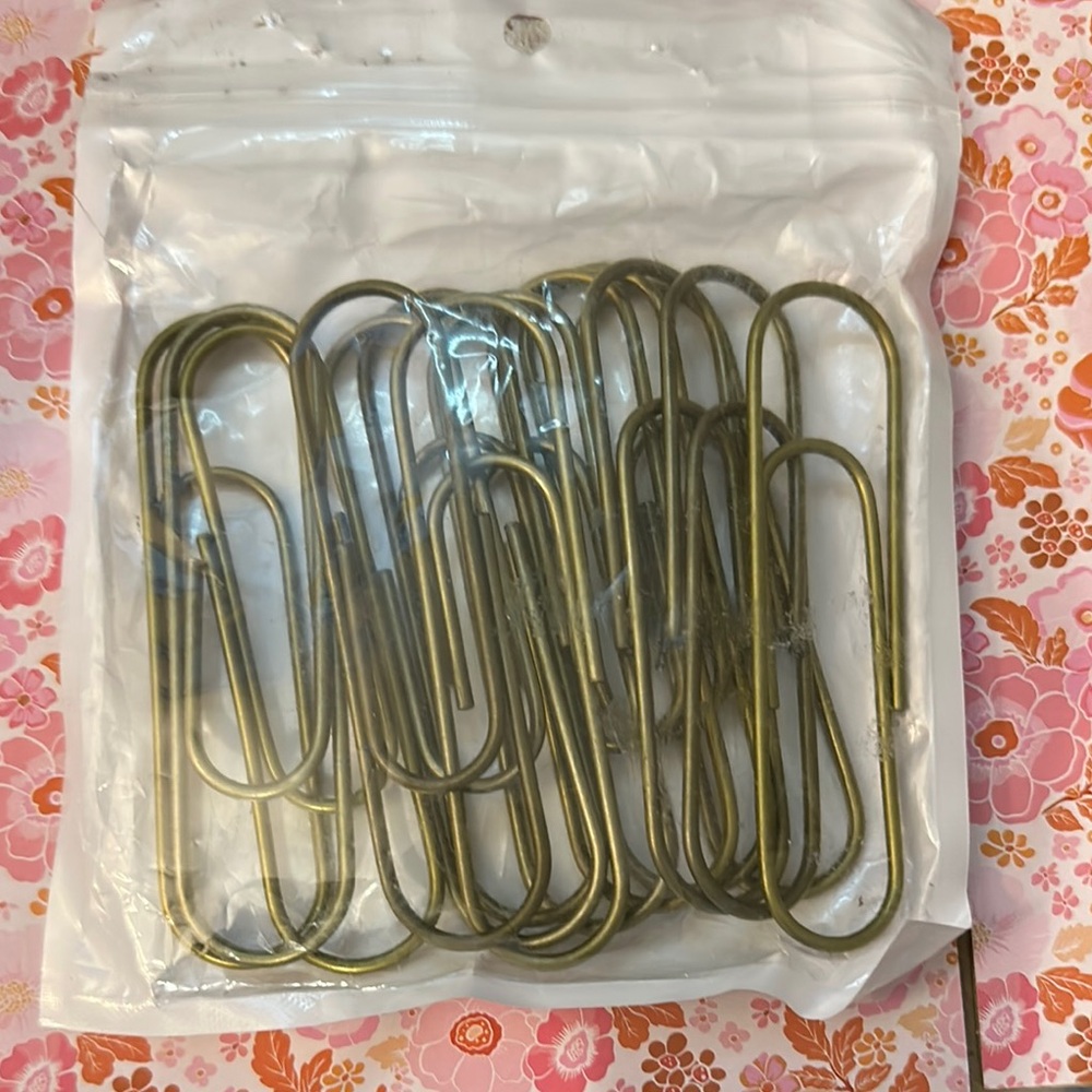 Gold Paper Clips for Home Office 12 in the package